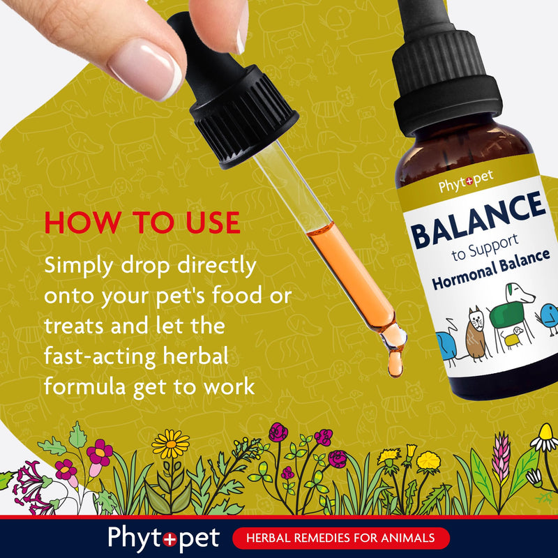 Phytopet Balance, All Natural Hormone Balance and Stability for Dogs and Cats, Easy to Use Herbal Supplements, 30ml - 100% Herbal Phytopet Pet Supplies