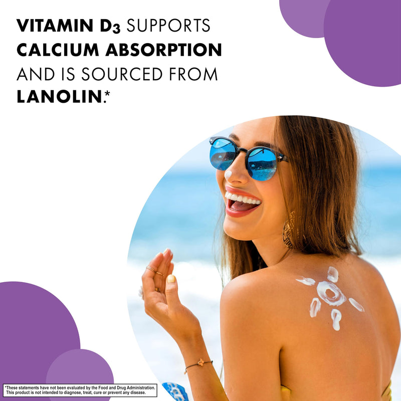 Bluebonnet Nutrition Vitamin D3 1000 IU, Aid in Muscle and Skeletal Growth, Cholecalciferol from Lanolin, Non GMO, Gluten Free, Soy Free, Milk Free, Kosher, 90 Vegetable Capsule, White | Kosher
