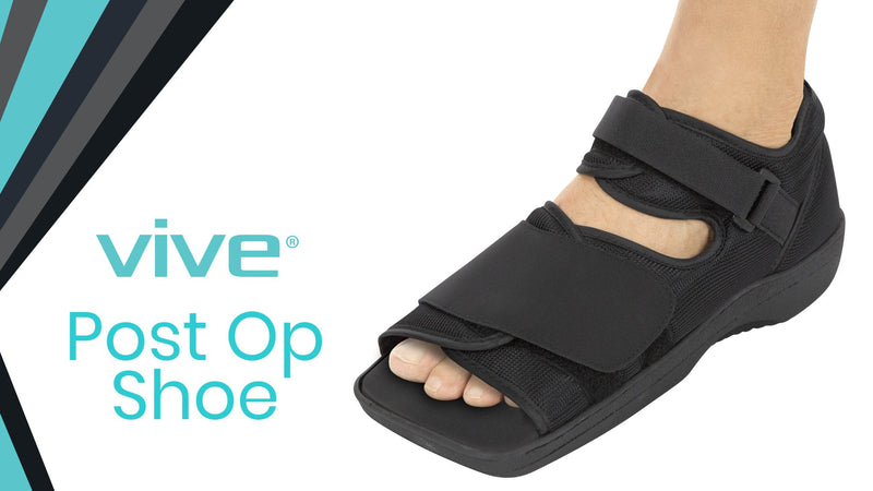Vive Post Op Shoe - Lightweight Medical Walking Boot with Adjustable Strap Small