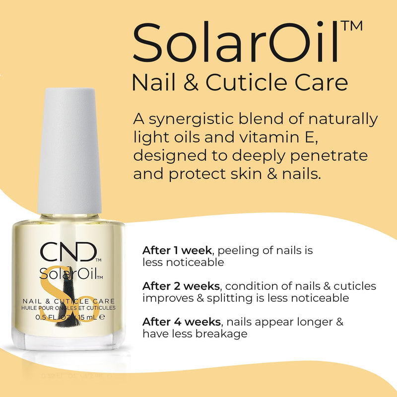 CND Cuticle Couple, SolarOil + Cuticle Eraser, Natural Blend Oils, Moisturizes and Conditions Skin, Gentle Exfoliator, 0.5 fl oz. - BeesActive Australia