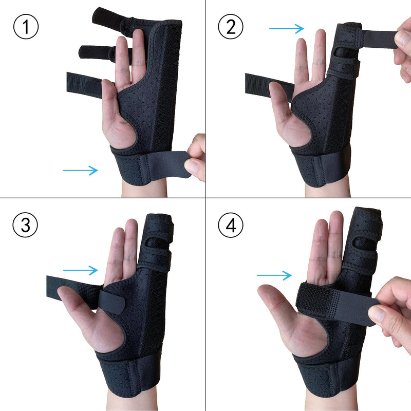 Boxer Break Metacarpal Splint Brace - 4th or 5th Finger Splint Support (Medium) Medium