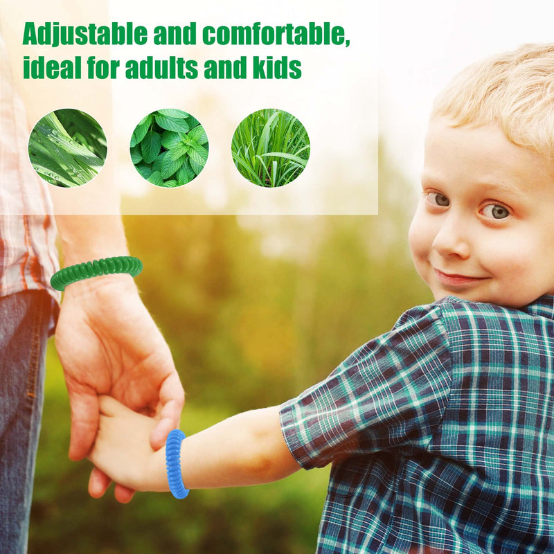 48Pack Mosquito Bracelets Bulk with 72 Pack Smile Mosquito Patches for Kids Adults, Waterproof Adjustbale Mosquito Bracelets for Outdoor and Indoor, DEET Free Citronella Mosquito Wristband - BeesActive Australia
