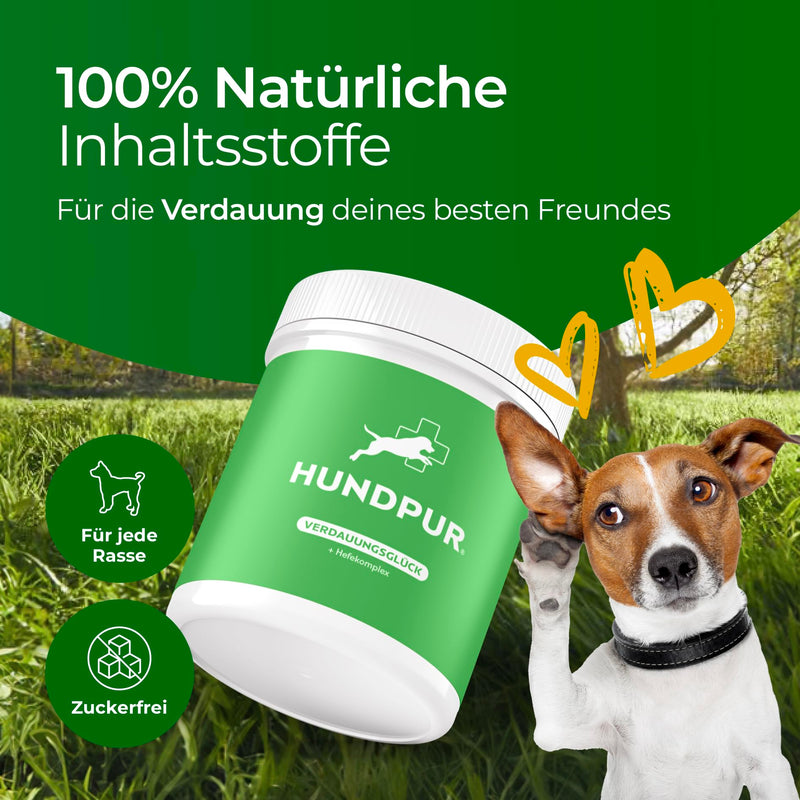 Hundpur Digestive Happiness 300g - Supplementary Food for Dogs - Prebiotics & Probiotics Pellets - Stabilizing Physiological Digestion (Digestive Happiness 300g) - BeesActive Australia