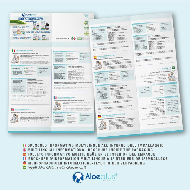 Cats Oral Paste - Complementary Energy Food, Detoxifying with Organic Aloe Arborescens, Strengthens the Natural Defenses of Older Cats and Kittens, Against Bad Breath (1 pc) (15 ml)