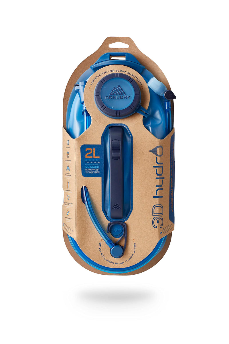 Gregory 3D Hydro 2L Day Hiking/Backpacking Hydration Water Reservoir/Bladder, Optic Blue - BeesActive Australia