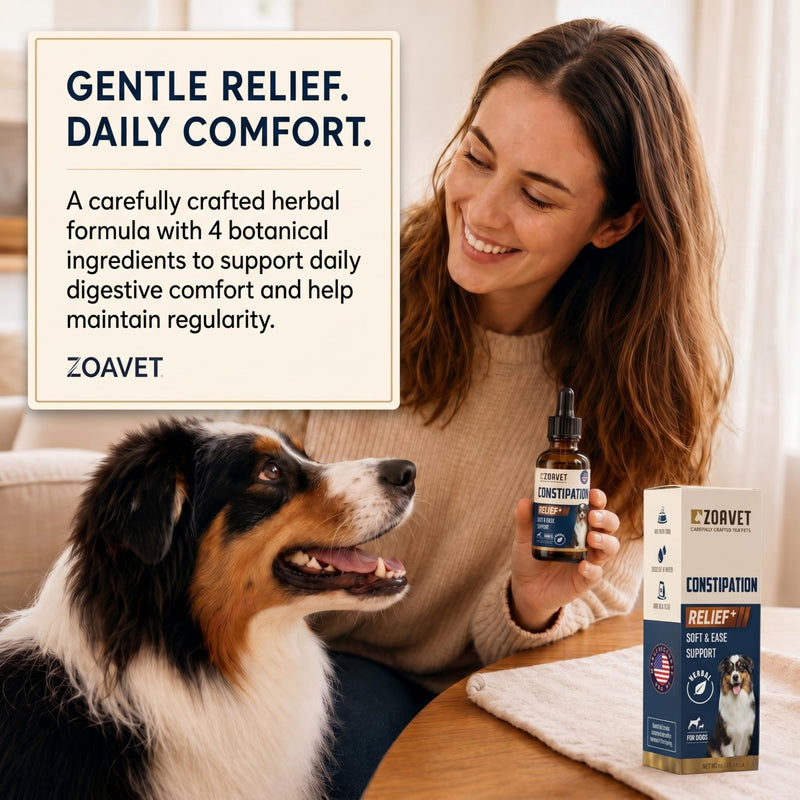 Dog Constipation Relief Made in USA – Liquid Stool Softener for Dogs, Fast Acting Dog Laxative for Constipation & Blockage Support, Gentle Digestive Aid