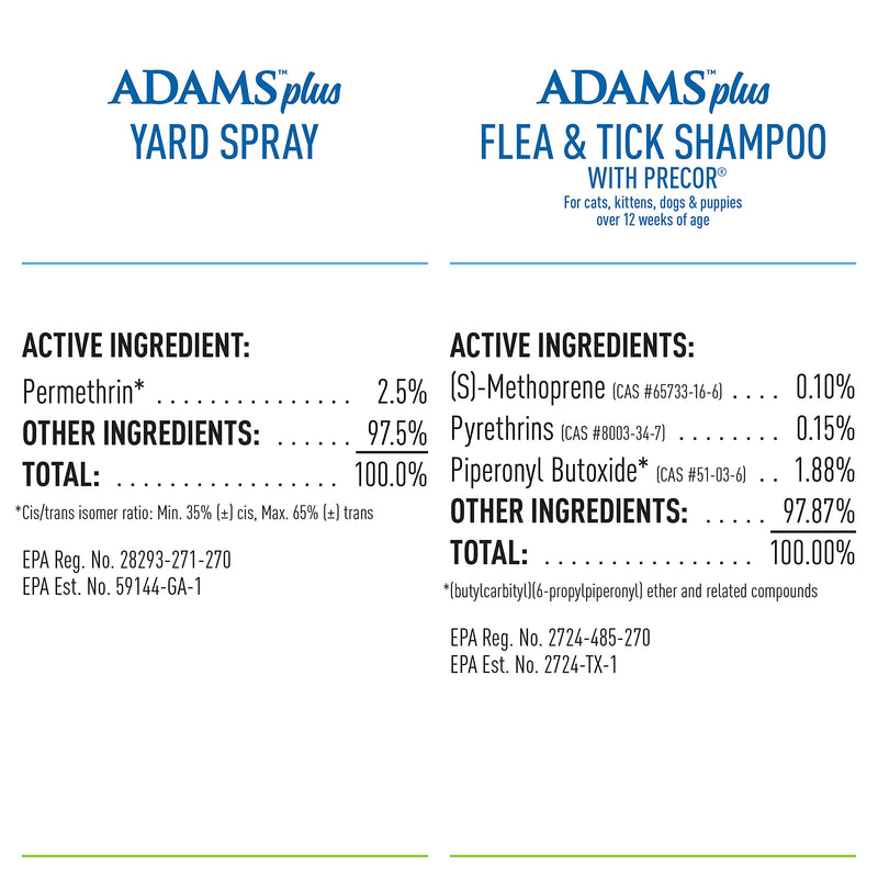 Adams Yard Spray + Shampoo Bundle