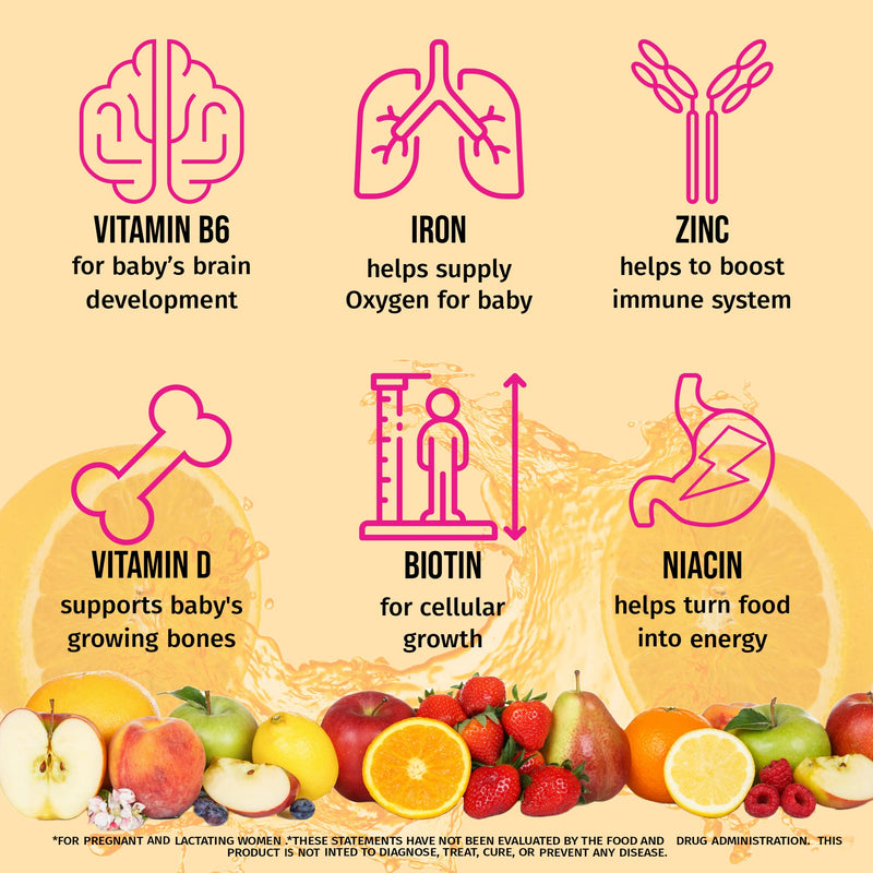 Prenatal Gummies for Women - Vegan Halal Prenatal & Postnatal Multivitamin with Folate, DHA, Iron & Biotin - Supports Healthy Pregnancy, Postpartum Energy & Hair Health 90 Count Orange & Strawberry 90 Count (Pack of 1)