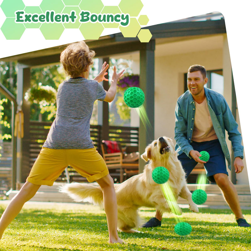 Tough Dog Chew Toys for Aggressive Chewers, Indestructible Dog Balls for Aggressive Chewers, Squeaky Balls for Dogs, Squeaky Dog Toys for Large Dogs,Funny Dog Squeaky Ball Heavy Duty Dog Toy - BeesActive Australia