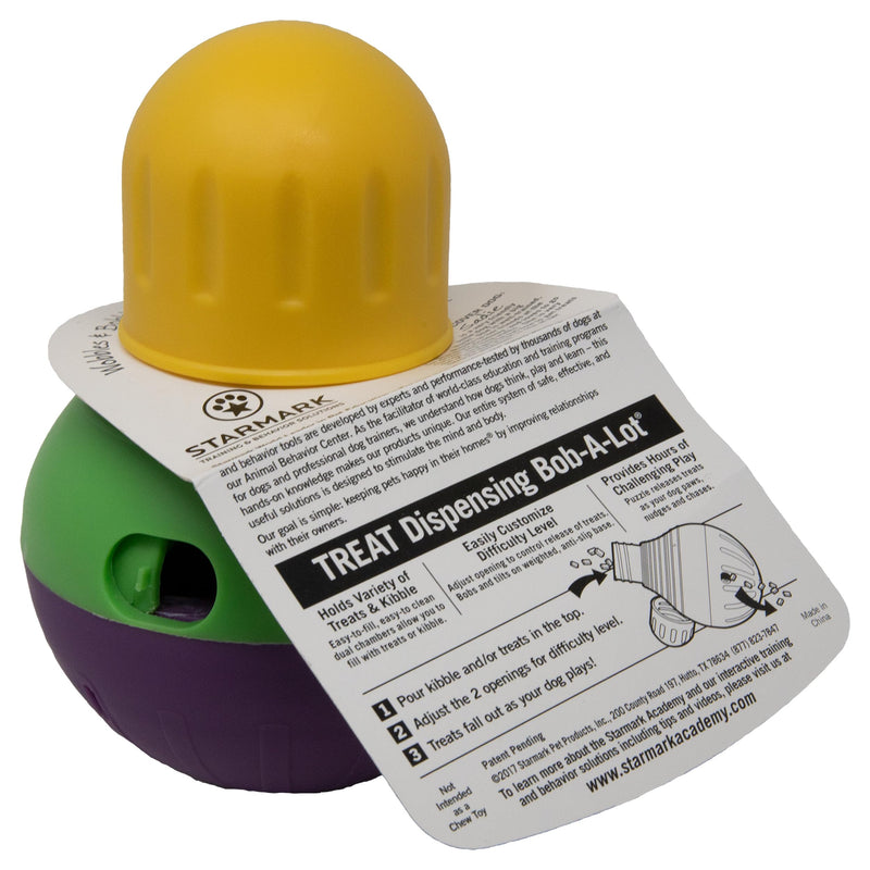 Starmark Treat Dispensing Bob-a-Lot Dog Toy, All Breed Sizes (Pack of 1) - BeesActive Australia