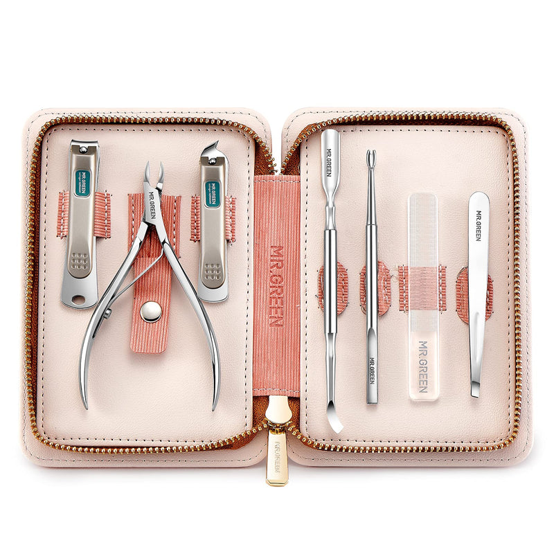 MR.GREEN 7in1 Manicure Sets Personal Care Tools Stainless Steel Professional Nail Clippers Pedicure Set Travel Case Kits (Mr-6032) Mr-6032 - BeesActive Australia