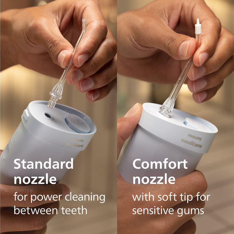 Philips Sonicare Compact Flosser 1000, Portable Water Flosser with 3 Flossing Modes, IPX7 Waterproof Oral Irrigator, Travel Friendly, Blue, Model HX3333/24 - BeesActive Australia