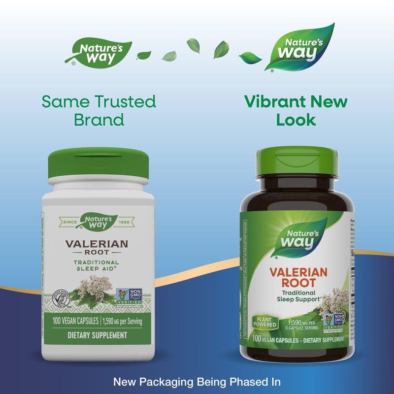 Nature's Way Valerian Root - Traditional Sleep Support* - Valerian Root Capsules - Gluten Free & Vegan - 100 Capsules 100 Count (Pack of 1) - BeesActive Australia