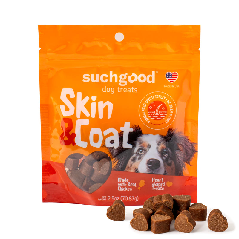 Ultra Chewy SuchGood Skin and Coat Supplement for Dogs - Omega Chews - Dog Fish Oil Supplements - Enhance Hair & Shine - Supports Healthy Coat & Skin - 175 Chews (Chicken Flavor, 5 Pack) 5 Pack (175 treats)