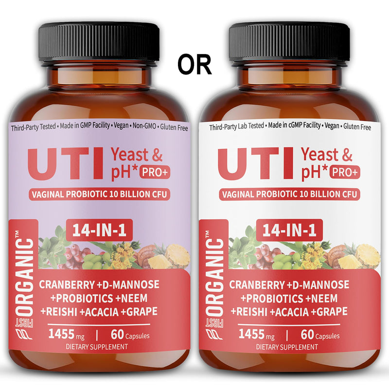 Women’s Vaginal Microflora Probiotic | Supports UTI, Yeast & pH Balance | Daily Hydration Blend with Cranberry, D-Mannose, Aloe & Hibiscus | Odor, Flora & Urinary Tract Care | Vegan, Non-GMO, 60Caps UTI Yeast (60 Capsules) 60 Capsules (Pack of 1) - BeesActive Australia