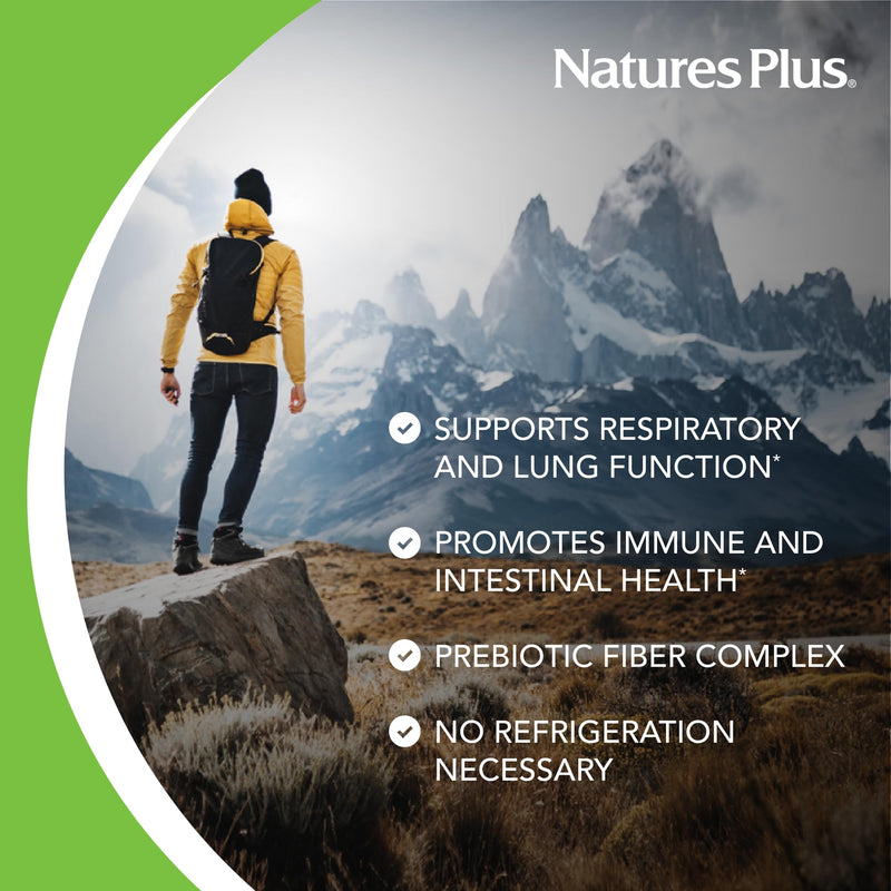 NaturesPlus Immune Probiotic - 30 Capsules - 10 Billion CFU - Respiratory & Gut Health, Immune Support - With Prebiotic Fiber - Non-GMO, Vegan, Gluten Free - 30 Servings