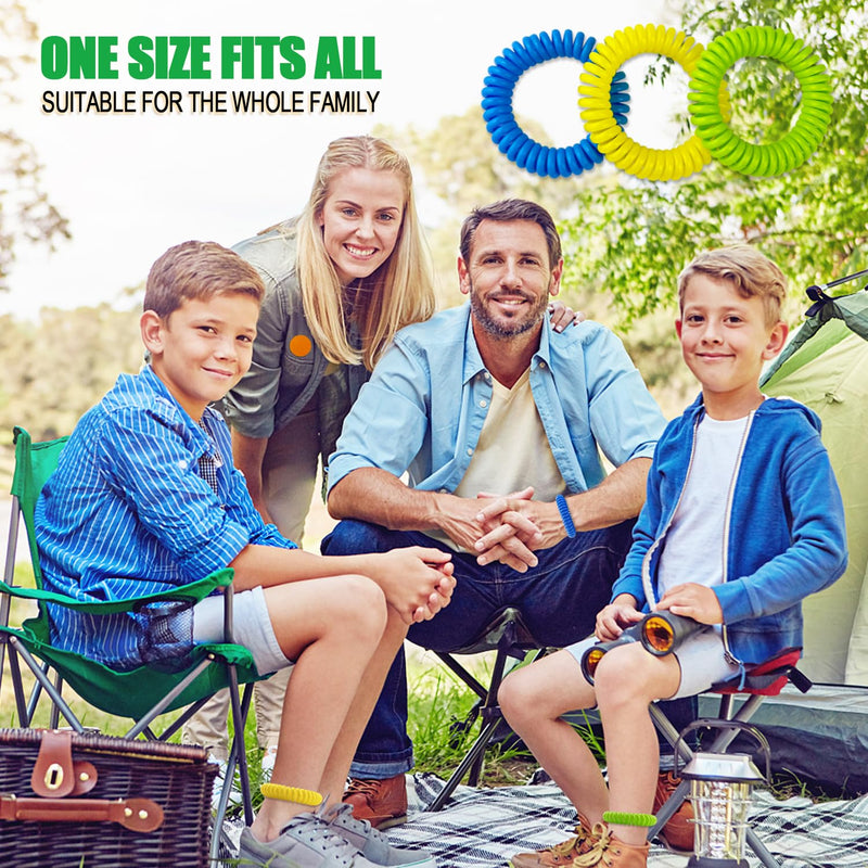 Mosquito Repellent Bracelets 20 Pack, Individually Wrapped Mosquito Repellent Bands with 60 Pcs Mosquito Repellent Stickers Patches, DEET Free Insect Bug Mosquito Repellent Wristbands for Adults Kids - BeesActive Australia