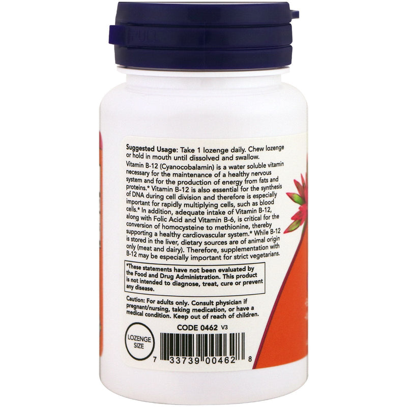 NOW B-12 5,000 mcg,60 Lozenges 60 Count (Pack of 1)