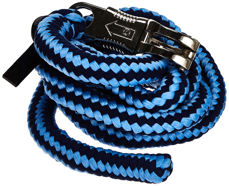 Kerbl Knit Lead Rope Hippo with Panic Hook, Light Blue/Dark Blue, 321450 1 Piece (Pack of 1) - BeesActive Australia