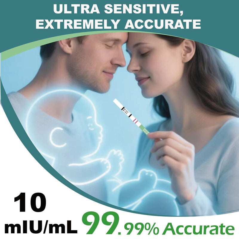 Elate HCG Pregnancy Test Strips 30 Count - 99.99% Accurate, 10mIU/mL, Early Detection 6-Days Before Missed Period, Bulk EPT, Easy Home Use, 5mm Dip 1 Count (Pack of 30) - BeesActive Australia