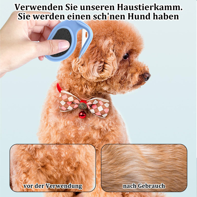 Knot Comb Hair Removal Tool, 2 Pieces Knot Comb Beauty Tools Pet, Massage Comb for Cats Combs, Shedding Brush Dog Hair, Pet Supplies Portable Detangling Comb (Blue+Green) - BeesActive Australia