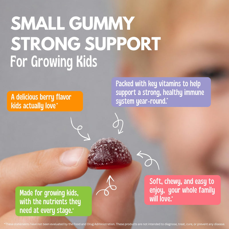 Viteey Kids Multivitamin Gummies with Probiotics - 8-1 Kids Vitamins Gummy | for Immune Health Support with Vitamin C, Echinacea, B12, B6, Zinc, Elderberry, Selenium - Vegan - Chewable Berry Flavored 120 Count (Pack of 1)
