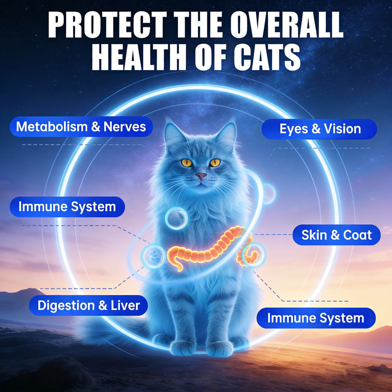 Taurine Supplement for Cats, Feline Taurine Chews Supports Heart Health, Coat Vitality & Immune, 23-in-1 Best Multivitamin Treats with Omega 3 Fish Oil for Senior Cats, 200g/150Bites