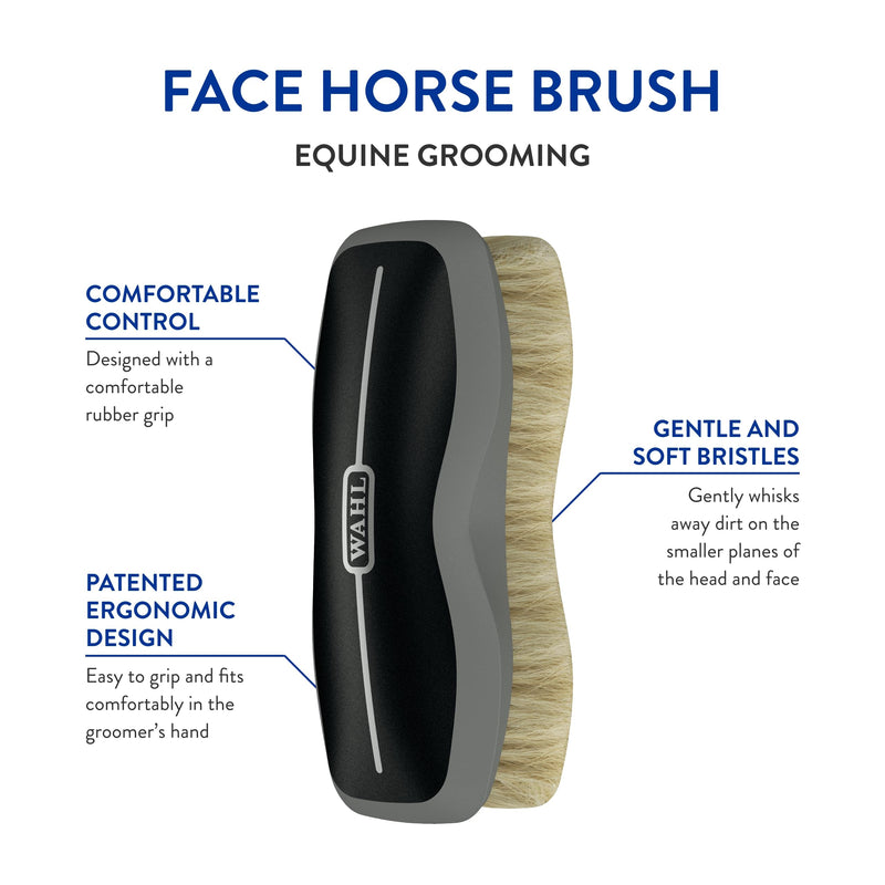 WAHL Professional Animal Equine Grooming Face Horse Brush - Black Face Brush - BeesActive Australia