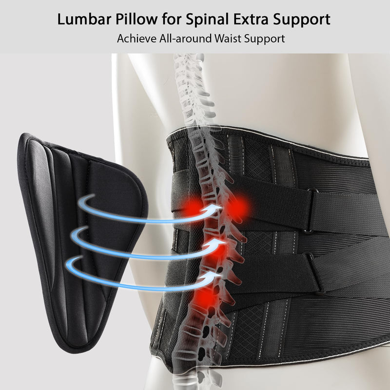 Back Brace for Lower Back Pain Relief Men Women, Immediate Relief from Sciatica, Herniated Disc, Scoliosis, Breathable Back Support Brace with 3D Lumbar Support Pad for Home & Lifting At Work Medium Black - BeesActive Australia