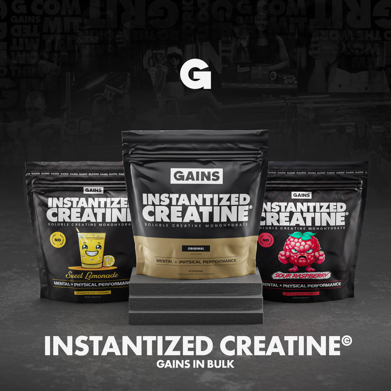 Gains in Bulk Instantized Creatine Monohydrate for Women and Men, Soluble Creatine Powder, Supports Muscle Building, Strength and Performance, Bodybuilding Supplements, Unflavored, 30 Servings 5.29 Ounce (Pack of 1)