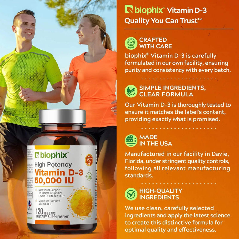 biophix Vitamin D-3 10000 IU High-Potency 120 Softgels - High-Potency Non-GMO Soy-Free Supports Strong Bones Immune Health