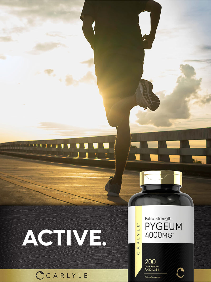 Carlyle Pygeum Africanum Bark | 200 Capsules | High Potency Extract | Non-GMO, Gluten Free Supplement