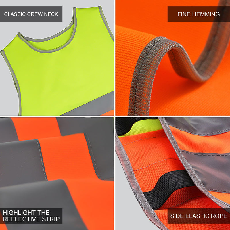 GOOFIT High Visibility Reflective Safety Vest Children's Bicycle Safety Vest Running Lightweight Vest Reflective Vest for School Walking and Playing Boys Girls 3
