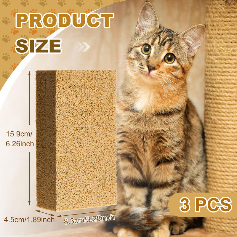 3 Pack Pet Hair Remover Sponge Cat and Dog Hair Sponge Rubber Pet Hair Lifter Pet Hair Removal Tool, Remove Pet Hair from Furniture, Carpet, Bedding, Clothing, 6.26 x 3.28 x 1.89 inch - BeesActive Australia