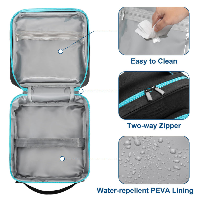 YARWO Nose Cleaner Travel Case Compatible with Navage Nasal Irrigation System, Portable Neti Pot Safety Storage Bag with Waterproof Lining for Nasal Care Kit, SaltPods and Sinus Rinse Device, Bag Only - BeesActive Australia