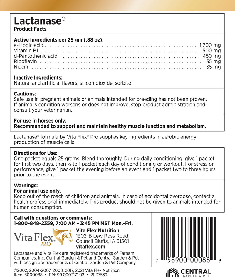 Pro Horse Lactanase Pre Performance Supplement, Show Safe, Single Serve Packet - BeesActive Australia