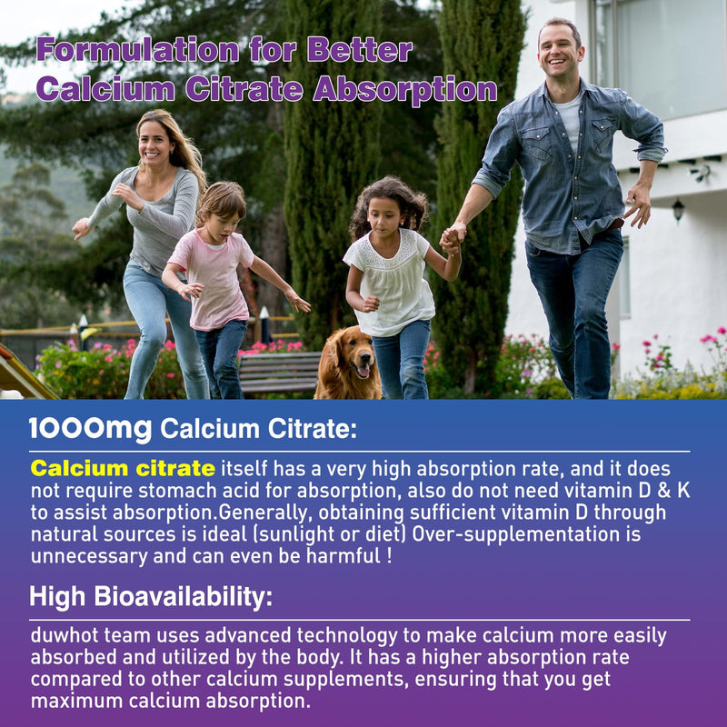 Calcium Citrate Gummies, Chewable Calcium Citrate 1000mg for Bone, Muscle & Immune Support, Ultimate Absorption Calcium Supplements for Women & Men, Blueberry, 60 Chews - BeesActive Australia