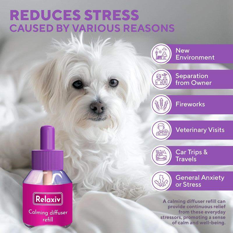 Calming Diffuser Kit for Dogs & Puppy - Pet Separation Anxiety Relief & Calm Pheromones Plug - Anti Stress Treatment Help with Fireworks, Aggression, Fighting & Other Problematic Behaviors - PawsPlanet Australia