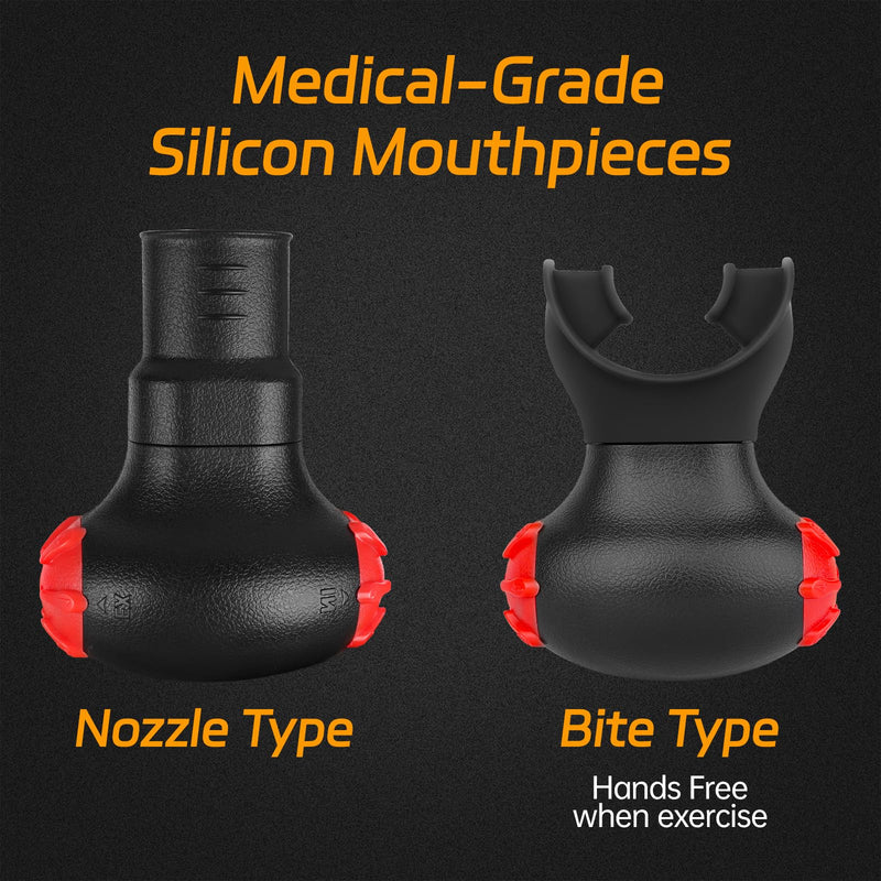 Lung Trainer with 2 Detachable Mouthpieces | Breathing Trainer for Respiratory Therapy | Lung Exerciser Device & Breathing Exercise Device | Breath trainer for Better Breath - BeesActive Australia