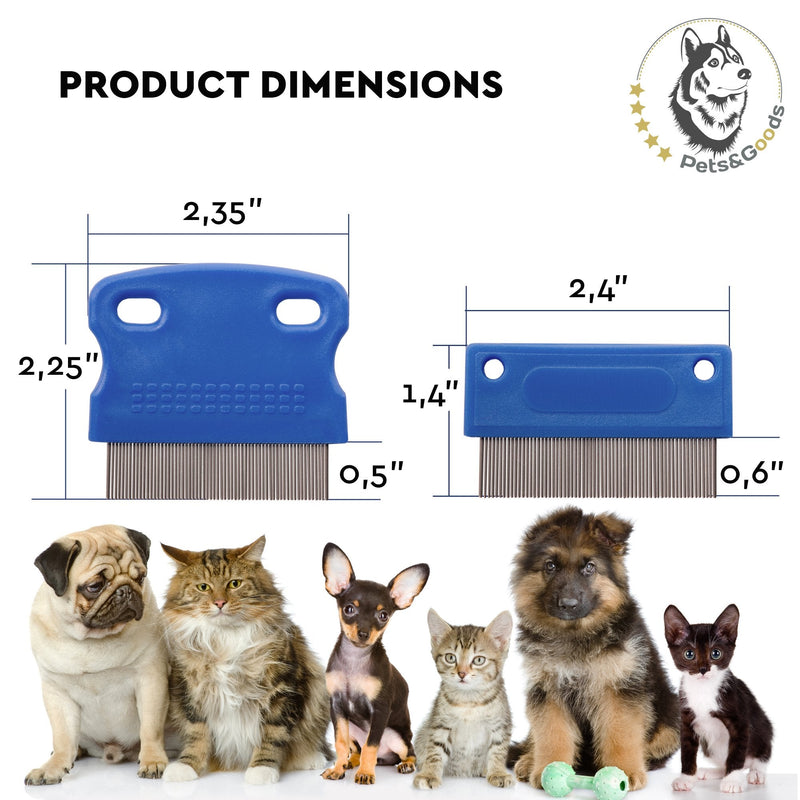 Dog Grooming Comb - Tear Stain and Mucus Remover - Gently Removes Eye Crust and Stains - Set of 2 - BeesActive Australia