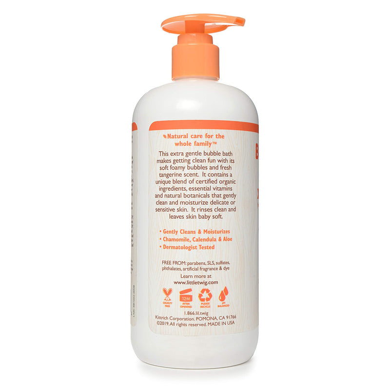 Little Twig Bubble Bath, Baby Bath Essential with Natural Plant Derived Formula, Vegan, Gluten-Free, Paraben-Free, Happy Tangerine Scent, 17 fl. oz. 17 Fl Oz (Pack of 1) - BeesActive Australia