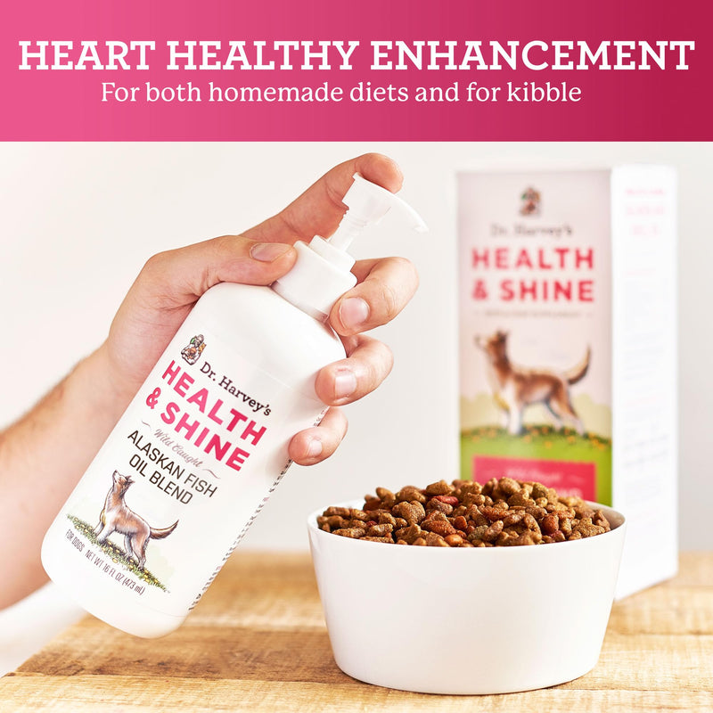 Dr. Harvey's Health & Shine Alaskan Fish Oil Blend for Dogs - Supports Healthy Heart, Brain, and Eyes (16 fl. oz.) - BeesActive Australia