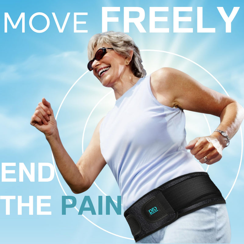 Sacroiliac Hip SI Belt for Women and Men That Alleviates Sciatic, Pelvic, Lower Back, Leg and Sacral Nerve Pain Caused by Si Joint Dysfunction| USA Patented - Hip Brace Support (Regular/Black) Black Regular (Hip Size 30" - 45”)