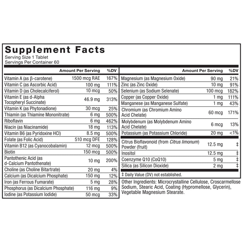 Force Factor Men’s Multivitamin 50 Plus, Multivitamin for Men | with 26 Vitamins and Minerals & Phytonutrients to Support Energy, Immune Health & Muscle Function, 60 Tablets Men's 50+
