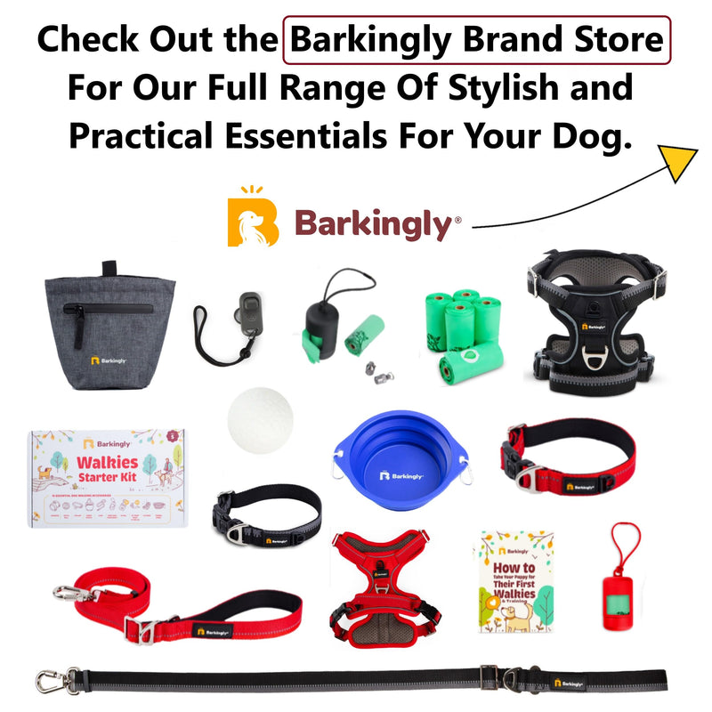 Barkingly. Dog Treat Pouch Plus Clicker. No Leaks or Spills Sealing Magnetic Closure, One Handed Training, 4 Ways to Wear, Detachable Waist Belt and Clip. Waterproof Body. Durable Treat Bag. - BeesActive Australia