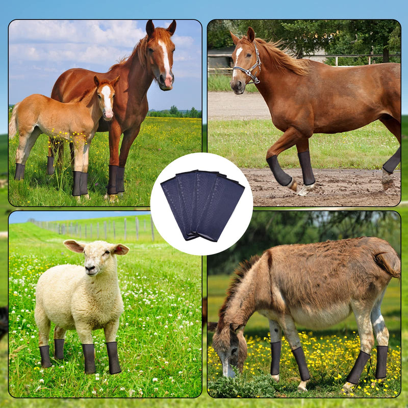 Mesh Fly Boots for Horses,Loose Horse Leggins for Reducing Stomping,Stress & Fatigue Leg Wraps Protective Gear Set of 4 Medium Small¡­ Deep blue - BeesActive Australia