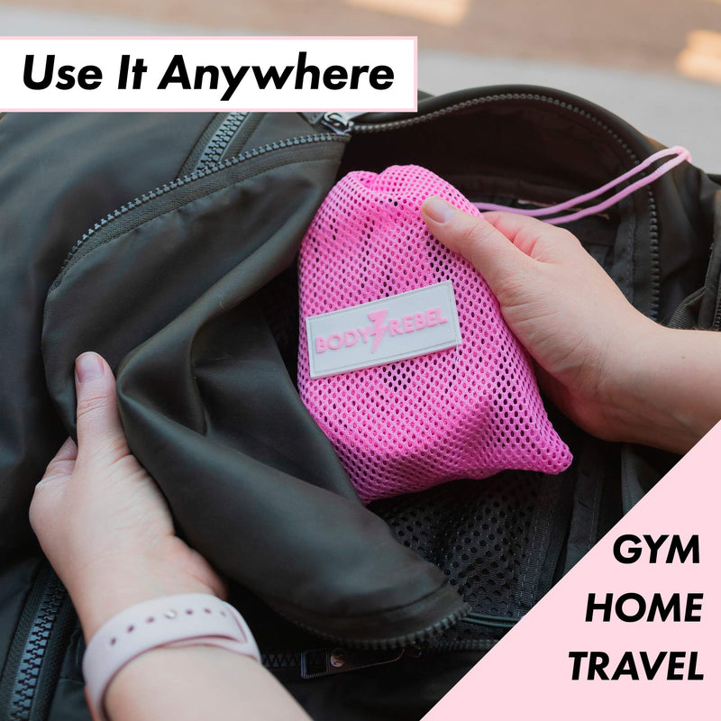 Long Resistance Band | Pink Medium Resistance Fabric Exercise Band Ideal for Strength Training, Stretching, Home Workouts, & Gym Workout - BeesActive Australia