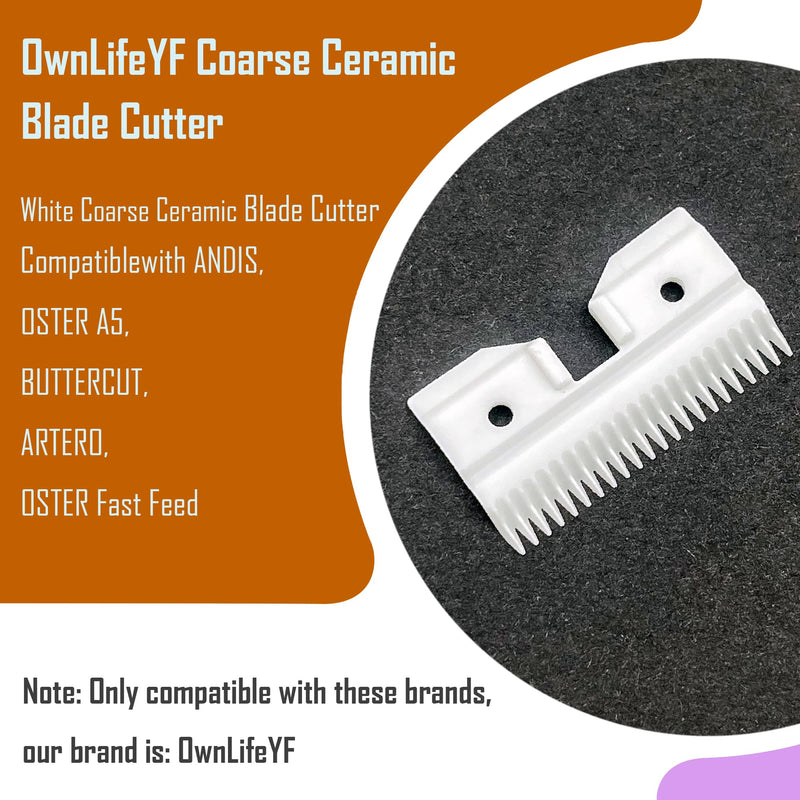 3PCS Ceramic Coarse Pet Replacement Blade Cutter Compatible with Andis 64440, Oster A5 and Walh KM Series Clippers, 22 Teeth - BeesActive Australia