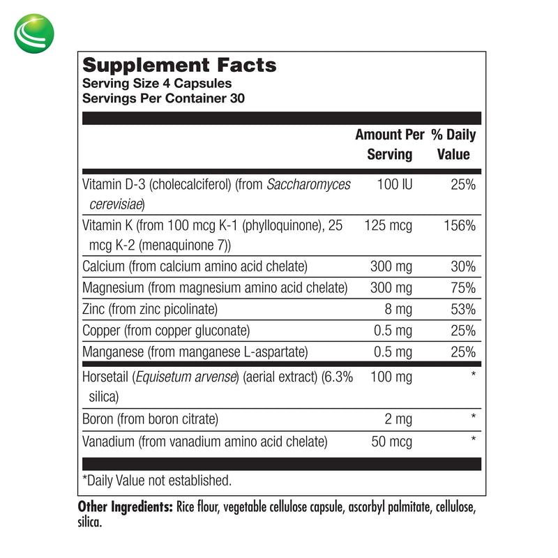 Nutra Biogenesis Osteogenesis, 120 Veggie Capsules | Bone Health Support for Women & Men with Vitamin D3, K2, Calcium, Zinc, Magnesium & Boron