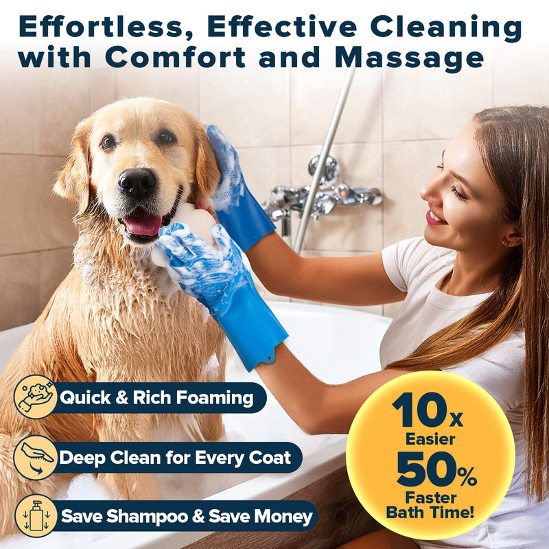 6PCS Pet Grooming Kit | Dog Washing Gloves | Dog Bath Brush | Dog Toothbrush Finger | Dog Bath Gloves | Dog Shampoo Brush | Pet Grooming Gloves | Cat Bathing Supplies | Dog Bath Supplies - BeesActive Australia